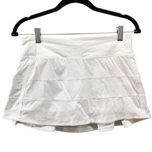 Lululemon Pace Rival Mid Rise Skort in White Womens Size 6 Active Tennis